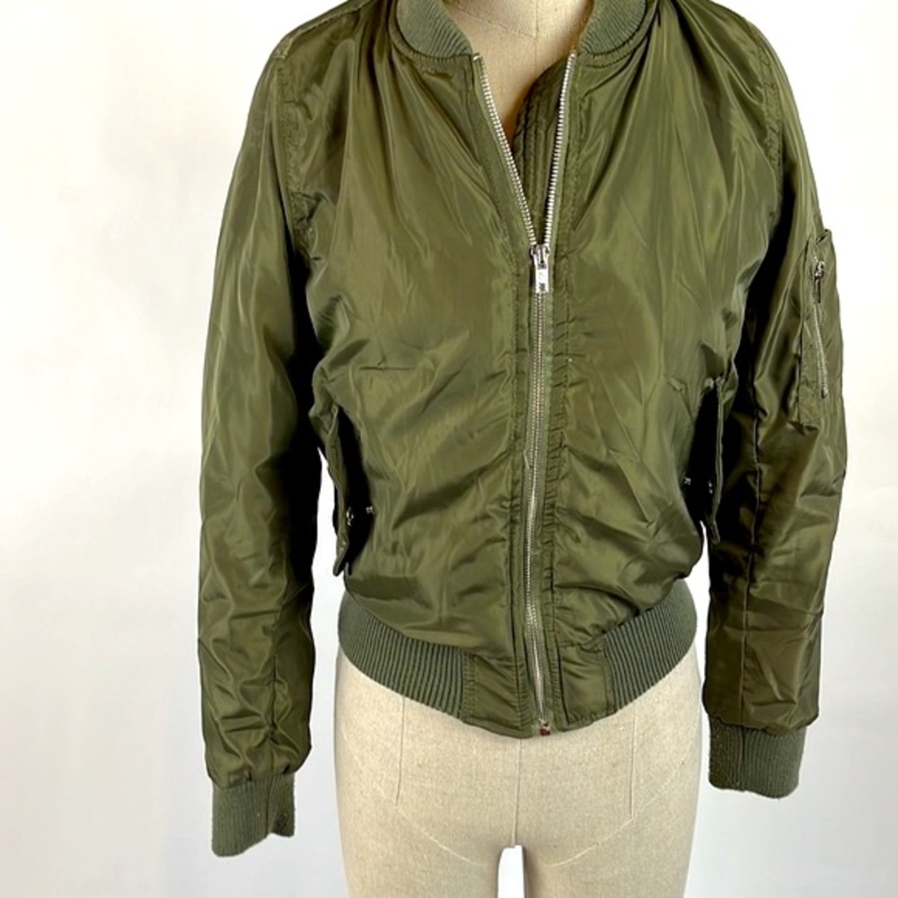 Army green bomber jacket